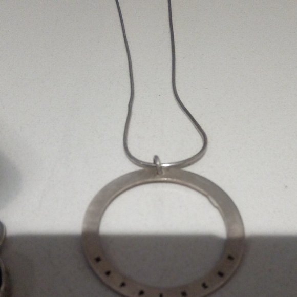 Modern Silver and Turquoise Necklaces - Picture 2 of 4